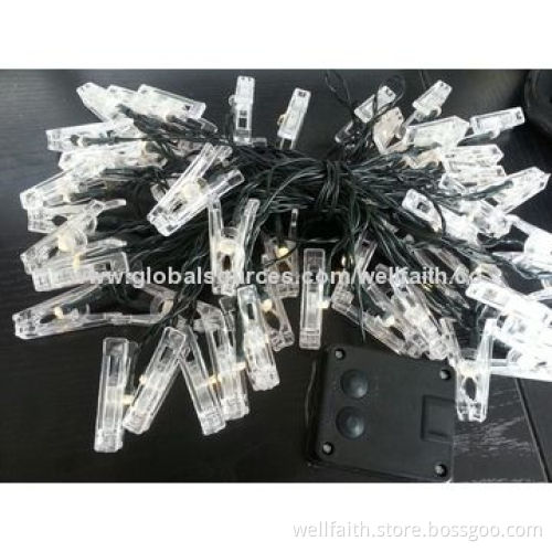 LED String Lights, Available in clip Shapes, Suitable for Christmas Decorations